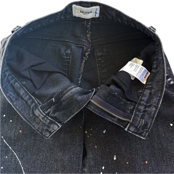 EUC Baldwin BLDWN Black Paint
Splatter Karlie High Rise Crop Skinny Jeans 25 - Picture 4 of 10